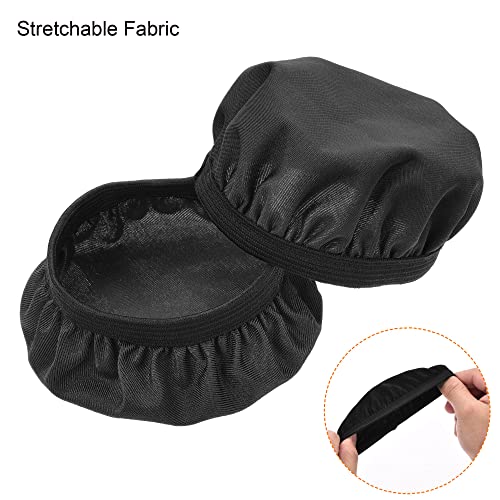 PATIKIL Black Flexible Fabric Washable Headphone Covers, Fits 3.54-4.33 Inch - Image 4