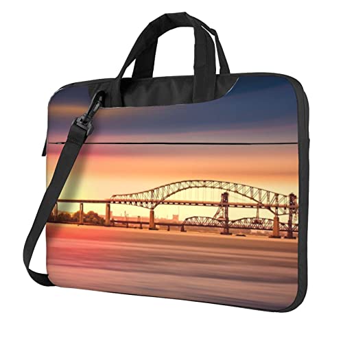 Sac à bandoulière pour ordinateur portable 14" Newark Bay noir motif coucher de soleil