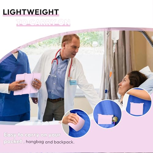 Image of Nursing Clipboard Foldable Without Edition Cheat Charts, 3 Layers Aluminum, Nurse Board w /Low Profile Clip&Pen Clip Pocket, Baby Pink