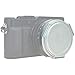 JJC ALC-LX100 Silver Self-Retaining Auto Open Close Lens Cap for Panasonic LUMIX DMC-LX100 and Leica D-LUX(Typ 109) Camera Replaces DMW-LFAC1