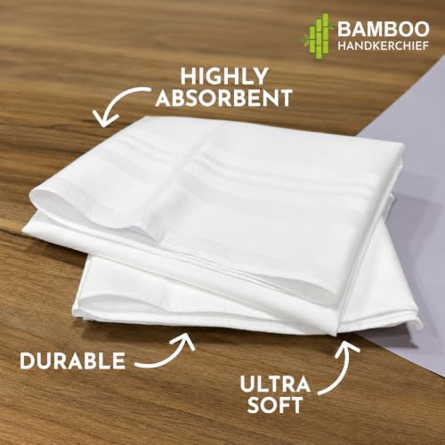 Image of HEELIUM Bamboo Handkerchief for Men & Women | Ultra Soft & Absorbent | Multipurpose Premium Rumal | Large Size 43 x 45 CM