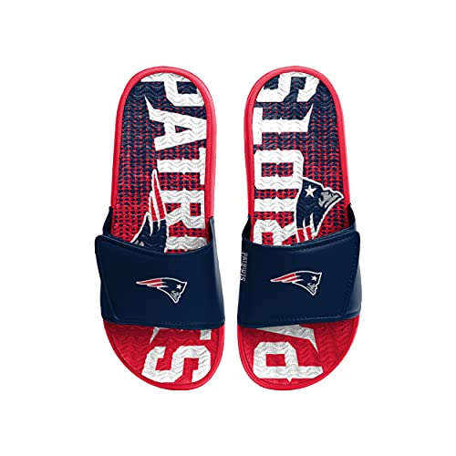 FOCO New England Patriots NFL Mens Gradient Wordmark Gel Slide - S2