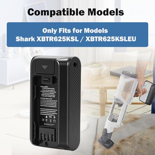 Batería Shark XBTR625KSLN mejorada para evitar paradas al limpiar polvo 2