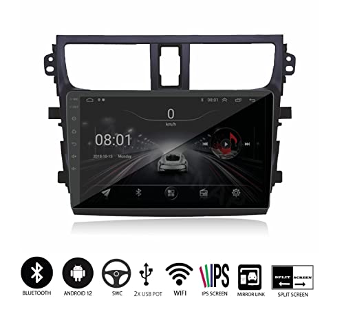 Image of AUTO SNAP 9 Inches 22cm Touch Screen Android 12 Gorilla Glass IPS Display Car Stereo with 2GB RAM /16 GB ROM GPS /Wi-Fi /Navigation /Steering Wheel Controls Mirror Link Compatible for Maruti Suzuki Celerio
