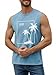iudam Mens Tank Tops Beach Summer Sleeveless Shirts Graphic Palm Tree Vacation Tanks Muscle Gym Cut Off Shirts (Light Blue,3XL)