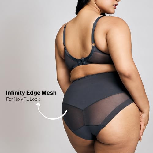 Image of NYKD (NYP207 Shaping Mesh Full Brief Panty Underwear for Women | Ultra-Soft, Comfortable & Breathable Fabric with No Visible Panty Line | Full Coverage with Smooth Elastic Waistband