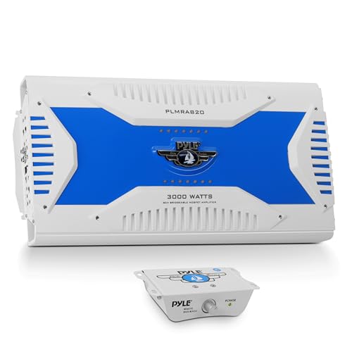 Pyle Hydra Marine Amplifier - Upgraded Elite Series 3000 Watt 8 Channel Bridgeable Amp Tri-Mode...