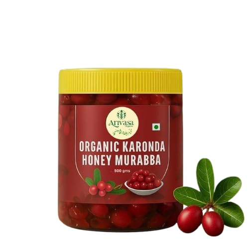 Image of Arivasa Karonda Honey Murabba 500g | Handcrafted & Naturally Sweetened with Pure Honey | Unprocessed Karonda Ka Murabba with No Preservatives | Supports Digestion & Immunity | Healthy Fruit Preserve Jar