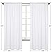 White Eyelet Window Treatment Panels -Set of 2