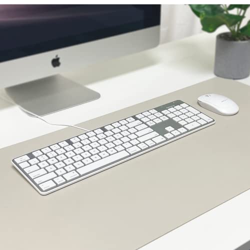 Macally Ultra-Slim Usb Wired Keyboard With Number Keypad For Apple Mac Pro, Macbook Pro/Air, Imac, Mac Mini, Laptop Computers, Windows Desktop Pc Laptops, Silver (Slimkeyproa) #TOP6