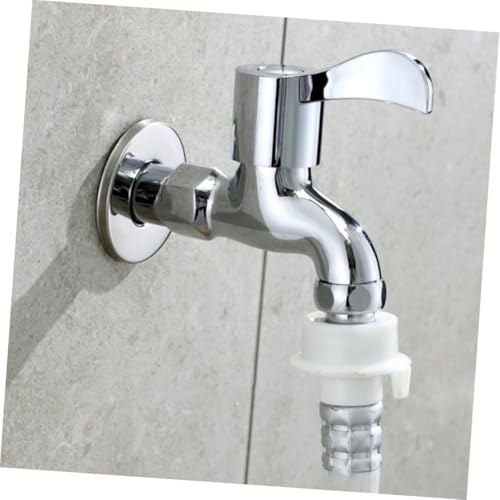 Grifo de pared de cobre con apertura rápida y conexión cerámica para lavadora 4