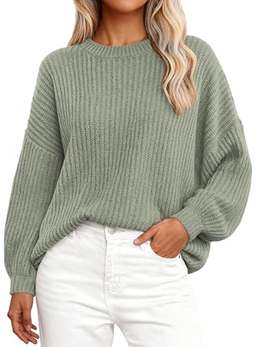 Image of PRETTYGARDEN Women's Fashion Sweater Long Sleeve Casual Ribbed Knit Winter Clothes Pullover Sweaters Blouse Top