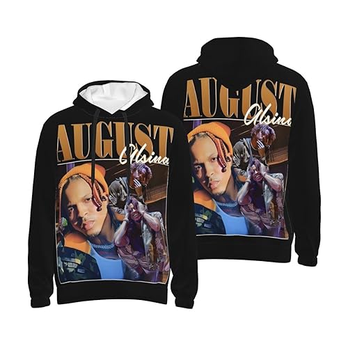 COIRBLISS August Alsina Hoodie Mens Pocket Sweatshirt Hooded Pullover Long Sleeve Shirt Fashion Warm Sweater Top3