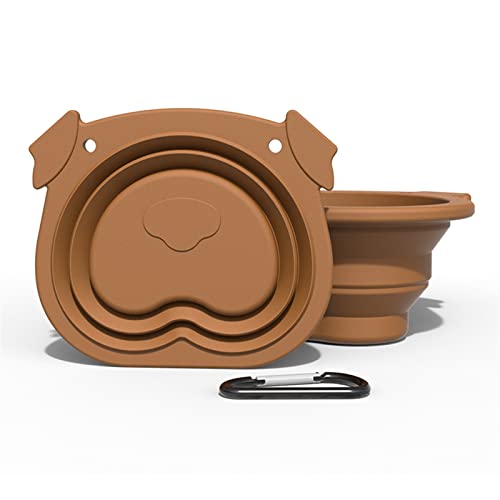 Tigelas de alimentação para cães grandes tigelas dobráveis para cães tigela de silicone dobrável par