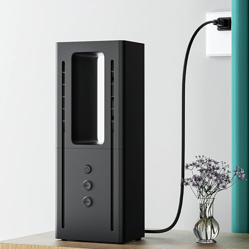 Calentador Eléctrico para Hogar, Calentador de ventilador 2 en 1 Combo Calentador eléctrico de 700 W Ventiladores sin aspas Calentadores espaciales for uso en interiores Calentador de escritorio Calen