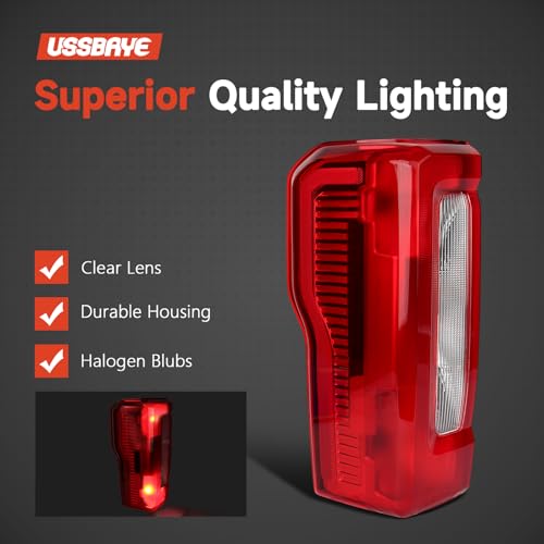 Image of Tail Lights For 2023-2025 Ford Super Duty F250 / F350 / F450 XL XLT Left | Taillights Rear Tail Light Assembly PC3Z13405D (Halogen NO Blindspot Left Driver Side