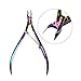 HIGH'S 2 Pcs Nail Scissors Kit Rainbow Colorful Stainless Steel Professional Mini Manicure Kit Cuticle Nipper and Nail Scissors Set Dead Skin Remover Tool