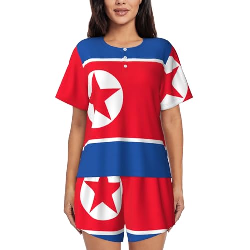 Pyjama 2 pièces motif drapeau coréen idéal pour vos soirées cocooning