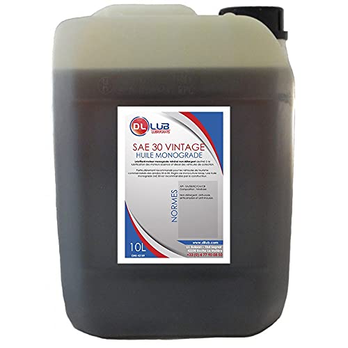 DLLUB - HUILE MONOGRADE SAE 30 VINTAGE non detergente - 10 litres
