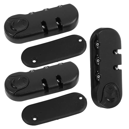 iplusmile Candado Antirrobo para Mochila y Maleta Cerradura Combinación de 3 Dígitos 3 Piezas Color Negro Seguro para Equipaje de Viaje Ligero y Resistente