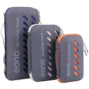 Amazon Brand – Eono Microfibre Towel, Perfect Sports Towel, Travel Towel, Swimming Towel and Beach Towel, Fast Drying…