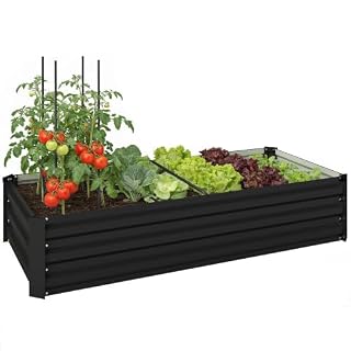 Outsunny bac potager acier gris 150 x 70 x 30 cm