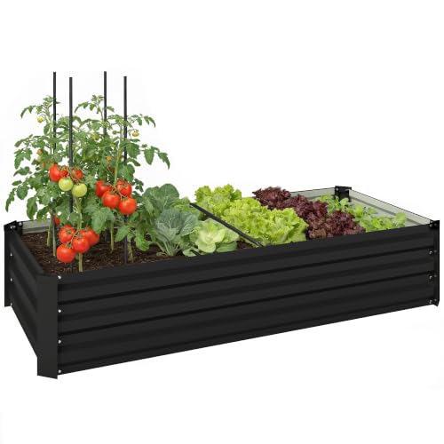 Outsunny bac potager acier gris 150 x 70 x 30 cm