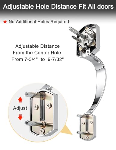 Image of Tinewa Camelot Front Door Handle and Deadbolt Set, Bright Chrome Front Door Lock Set, Upgated Entry Door Handle with Accent Wave Door Lever with Reversible Handle Lever, 1 Pack