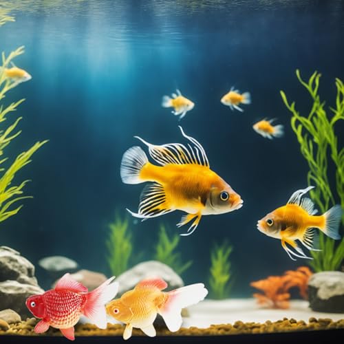 Image of Toyvian Realistic Figurines Set of 2 Simulation Fish Models Aquarium Decoration Miniature Fish Tank Ornaments Lightweight and Durable 1.96X1.77X0.78 Inch