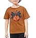 CAZYCHILD Kids Thanksgiving Shirts for Boys Girls Thankful Funny T-Shirt Pumpkin Graphic Grateful Shirt