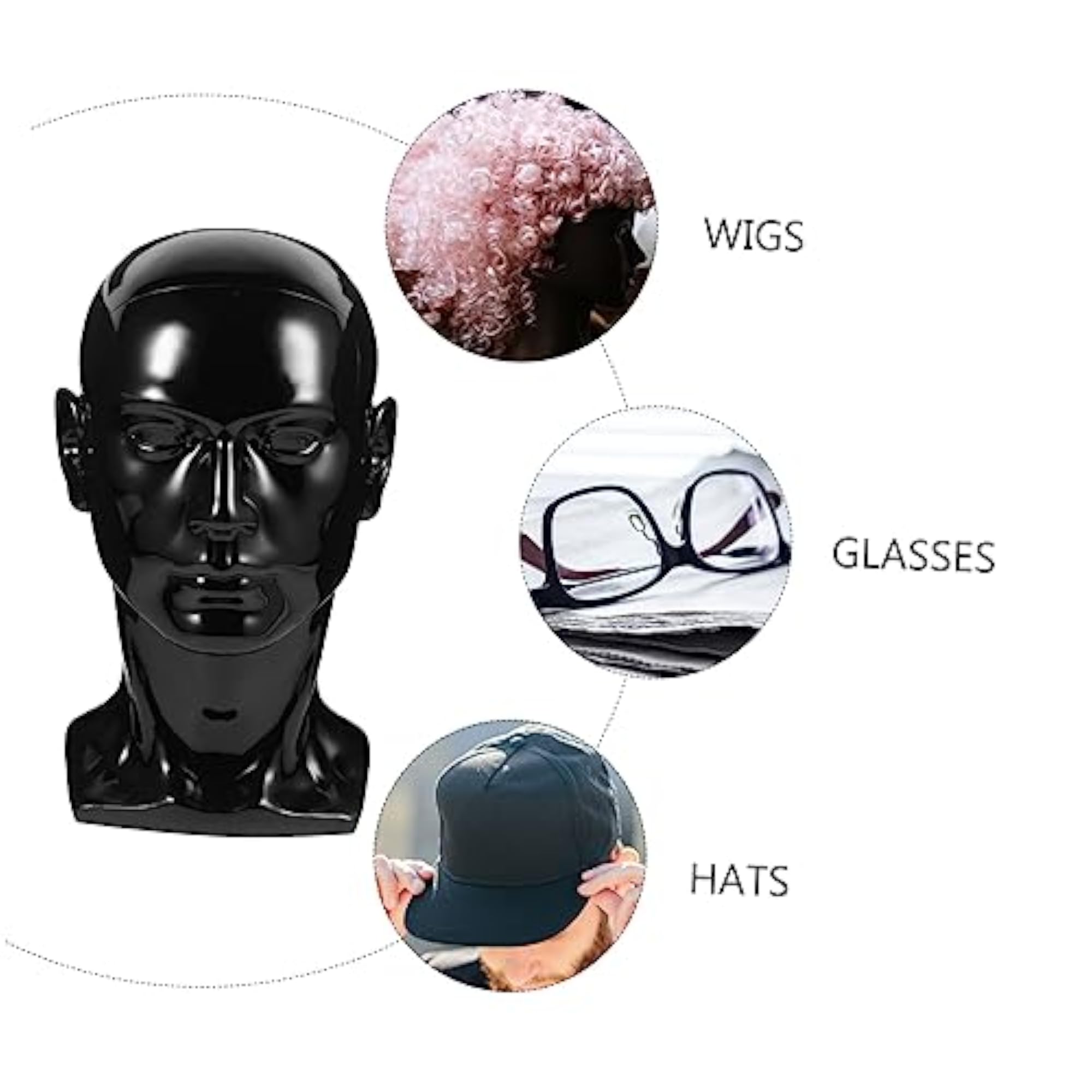 Human Hair Wig Cap Mannequin Head for Salon Practice