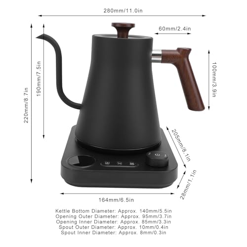 Hervidor eléctrico Gooseneck con control de temperatura 110V miniatura 2