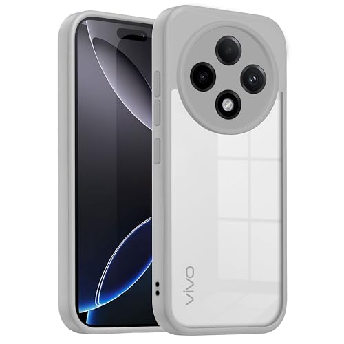 Image of V-TAN Back Cover for Vivo T4 5G / iQoo Z10 5G Compatible Case, Transparent Clear, TPU, Camera Protective Shockproof Cover (Gray)