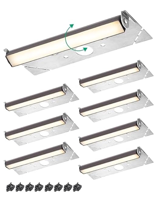 EDISHINE 7 in 270¡« Rotating Retaining Wall Lights, 12V AC/DC 3W 2700K 120LM Electric Outdoor Step Lights, Low Voltage Paver Lights, IP65 Waterproof LED Hardscape Lighting for Step, Decks 8PCS