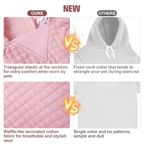 Image of BEAUTYZOO Dog Hoodies Sweater for Large Dogs,Waffle‑Like Laminated Pet Coat