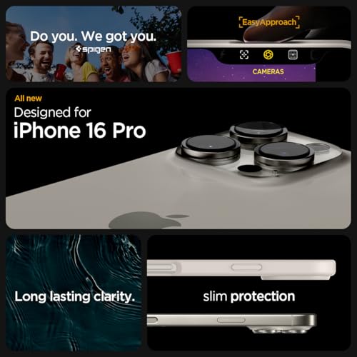 Image of Spigen for iPhone 16 Pro Case, Ultra Hybrid [No Magnet Ring][Anti-Yellowing] - Natural Titanium