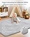 SEPARO Thick Baby Play Mat for Floor,50 x 50 Playpen Mat,Tummy Time Foam Mats,Ultra Soft Support & Plush Feel,Easy Care with Non-Slip Cushioned for Infant,Kids and Toddler Crawling,Grey