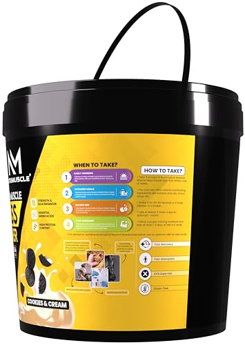 Image of Nutrimuscle Massive Muscle Mass Gainer - 5 Kgs - Cookies and Cream flavour - For Strenghth, Muscle and Mass Gain