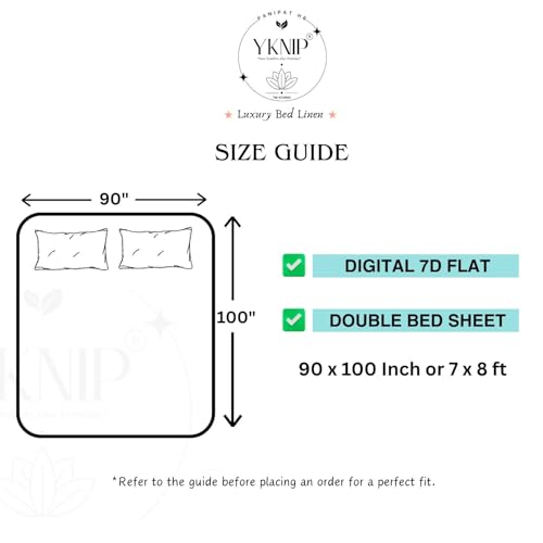 Image of 7D Real Look Kids Digital Printed Double Flat Bedsheet 90x100 Inch with 2 Large Pillow Covers 19x29 Inch, Soft & Colorful Bhediya Design