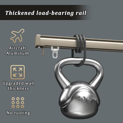 Riel de techo de metal resistente para renovar los ventanales de tu dormitorio 3