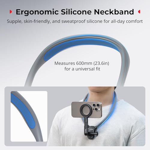 Soporte magnético de cuello para teléfonos iPhone 16 y Android, accesorio POV Vlog 5