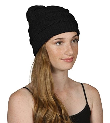 Gravity Threads Knit Soft Stretch Beanie Cap
