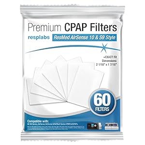 resplabs CPAP Filters – Compatible with The ResMed AirSense 10 Machine – 60 Pack