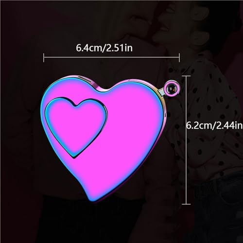 Encendedor Jet Flame con forma de corazón azul miniatura 6