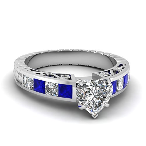Bague de fiançailles cœur 1.5 carat pour une demande en mariage vintage inoubliable