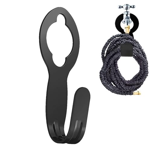 Shitafe Portagomma in metallo, Portagomma da giardino | Supporto per tubo 'acqua con gancio per tubo in metallo | Può contenere fino a 10 kg. Gancio per tubo flessibile con design resistente