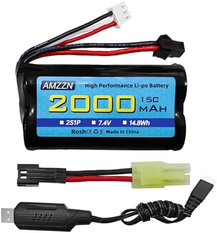 Afenau Lot De 4 Batteries RC 1000 MAh 3,7 V - 3 7 V - Batterie Li-ion