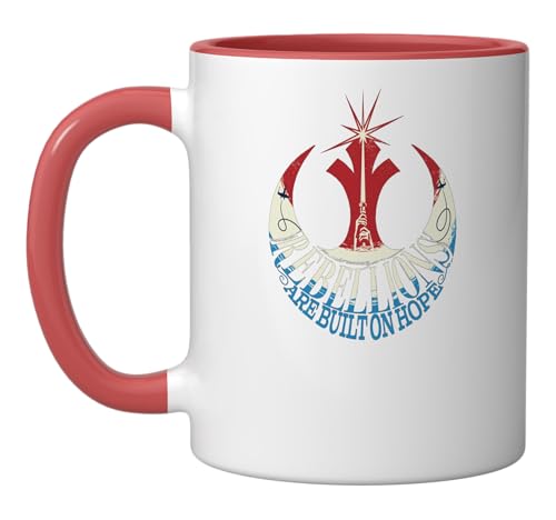 Taza cerámica Star Wars Rebel Alliance roja y blanca miniatura 1