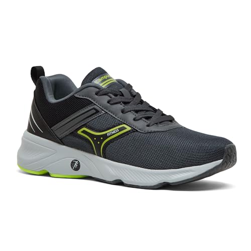 Campus Men's Hurricane D.Gry/BLK Running Shoes - 10UK/India 6G-842