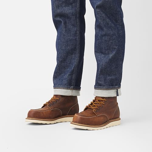 Image of Red Wing Shoes Heritage Classic Moc #1907 Men's 6-Inch Boot, Full Grain Waxed Leather, Traction Tred Wedge Sole